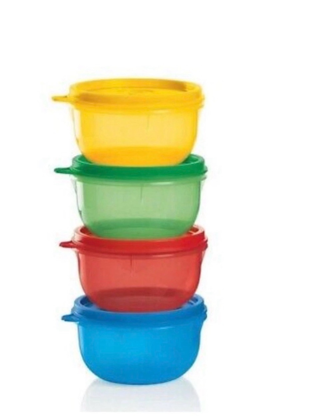 Tupperware Ideal Snack Cups Set of 4 with Seals 7oz / 230ml Bowls